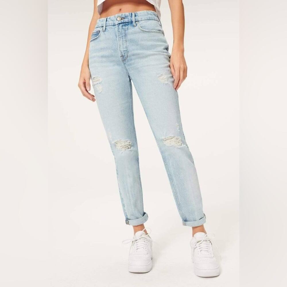 Good American The Weekender Good Girlfriend High Rise Distressed Jeans Size 0/25